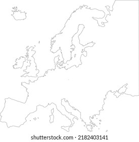 Mapa de la ilustración vectorial de Europa