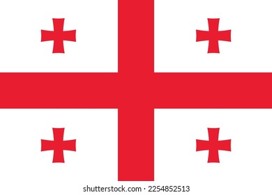 Vector illustration of the European country flag of Georgia