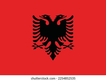 Vector illustration of the European country flag of Albania