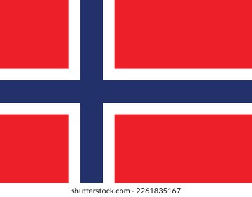 Vector illustration of the European country flag of Svalbard and Jan Mayen