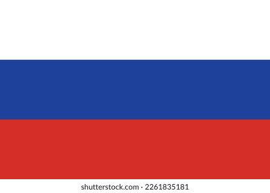 Vector illustration of the European country flag of Russia