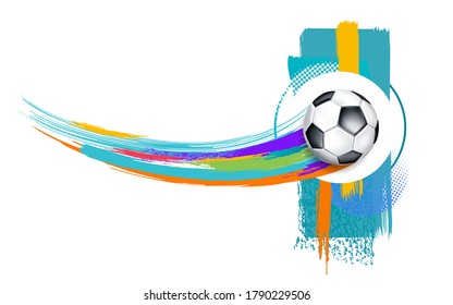 vector illustration. European football cup. ball graphic design on a blue background with spots. stylish background gradient