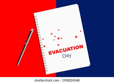 Vector illustration of Evacuation Day, A holiday observed in Suffolk County, Massachusetts and also by the public schools in Somerville