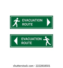 ilustración vectorial de los signos de ruta de evacuación