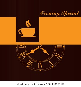 Vector illustration of evening special invitation card.
