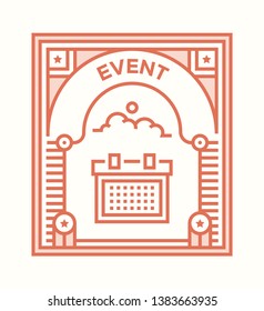 VECTOR ILLUSTRATION OF EVENT ICON CONCEPT