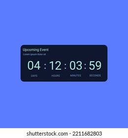 Vector Illustration event time countdown template