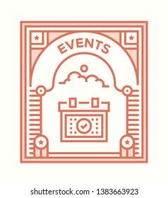 VECTOR ILLUSTRATION OF EVENTS ICON CONCEPT