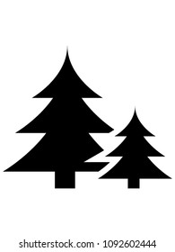 Vector illustration of Evergreen Trees Icon