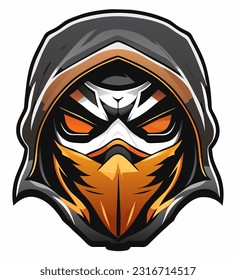 vector illustration of evil bandit cartoon