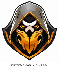 vector illustration of evil bandit cartoon