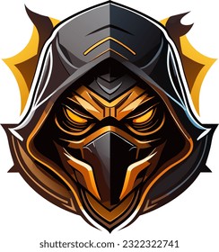vector illustration of evil bandit monster