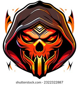 vector illustration of evil bandit monster
