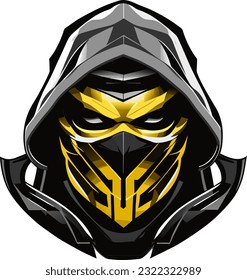 vector illustration of evil bandit monster