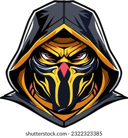 vector illustration of evil bandit monster