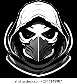 vector illustration of evil bandit monster