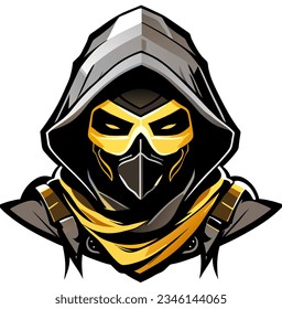 vector illustration of evil bandit monster