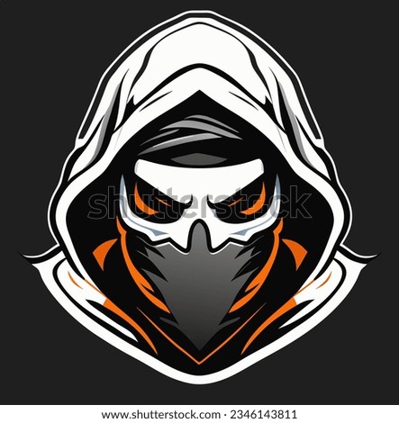 vector illustration of evil bandit monster