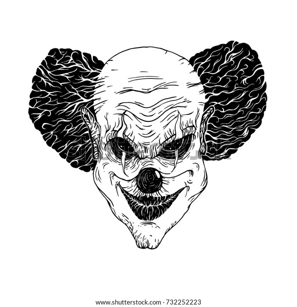 Clown  linocut