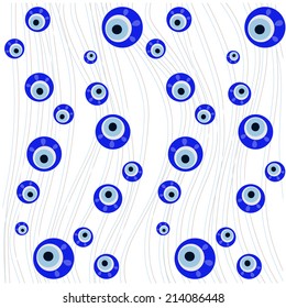 Vector illustration of evil eye - Turkish amulet