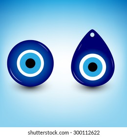 Vector illustration of evil eye - Turkish amulet