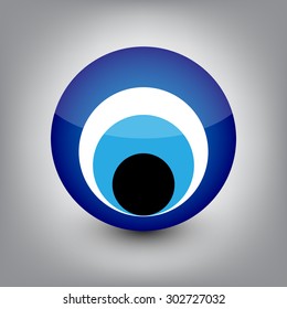 Vector illustration of evil eye - Turkish amulet