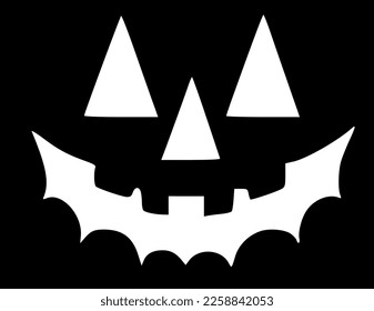 vector illustration of evil face