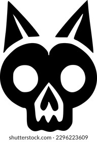 vector illustration of evil face