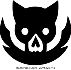 vector illustration of evil face