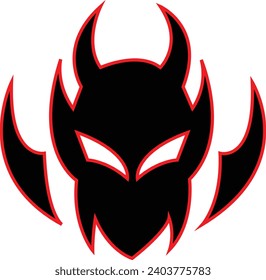 vector illustration of evil face