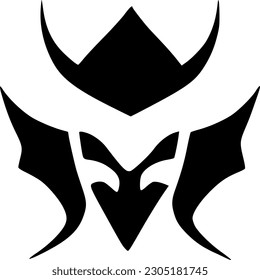 vector illustration of evil face icon