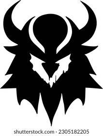 vector illustration of evil face icon