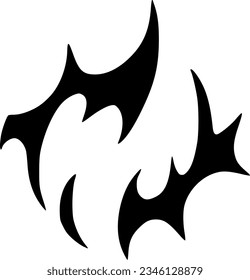 vector illustration of evil fire icon