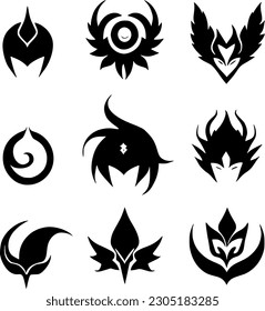 vector illustration of evil head icon