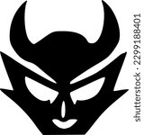 vector illustration of evil icon