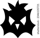 vector illustration of evil icon