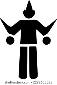 vector illustration of evil man shape