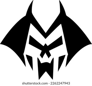 vector illustration of evil monster icon