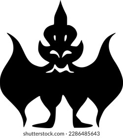 vector illustration of evil monster icon