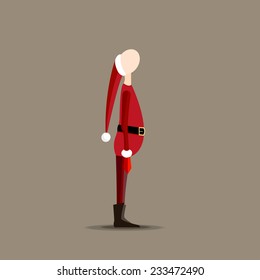 vector illustration of evil Santa Claus