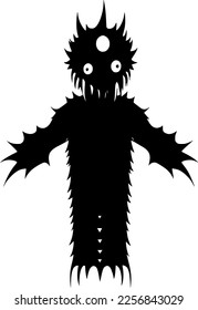 vector illustration of evil shape