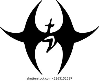 vector illustration of evil shape