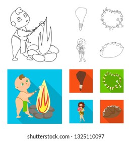 Vector illustration of evolution  and prehistory icon. Set of evolution  and development  vector icon for stock.