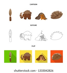 Vector illustration of evolution  and prehistory icon. Collection of evolution  and development  vector icon for stock.