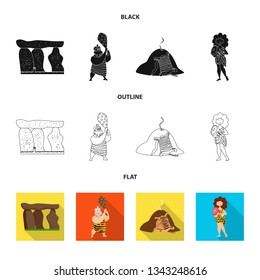 Vector illustration of evolution  and prehistory icon. Collection of evolution  and development  stock symbol for web.