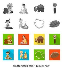Vector illustration of evolution  and prehistory icon. Collection of evolution  and development  stock vector illustration.