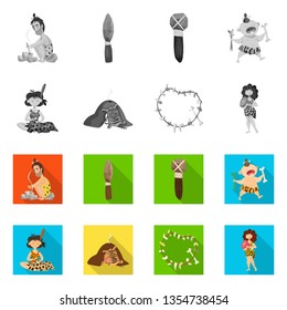 Vector illustration of evolution  and prehistory icon. Set of evolution  and development  vector icon for stock.