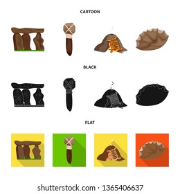 Vector illustration of evolution  and prehistory icon. Set of evolution  and development  vector icon for stock.