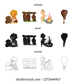 Vector illustration of evolution  and prehistory icon. Collection of evolution  and development  vector icon for stock.