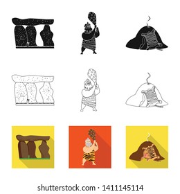 Vector illustration of evolution  and prehistory icon. Set of evolution  and development  stock vector illustration.